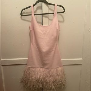 Elizabeth and James Pink Feather Dress